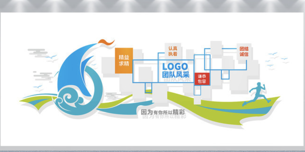 企業文化墻立體照片墻公司員工風采形象墻(圖4) 企業文化墻設計
